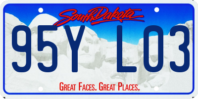 SD license plate 95YL03