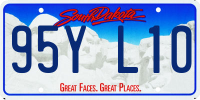 SD license plate 95YL10