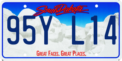 SD license plate 95YL14