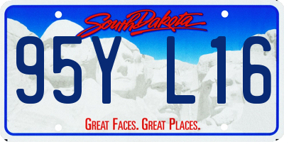 SD license plate 95YL16