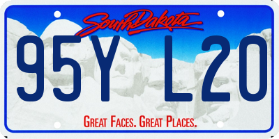 SD license plate 95YL20