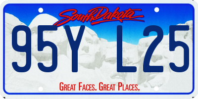 SD license plate 95YL25