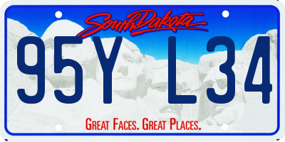 SD license plate 95YL34
