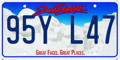 SD license plate 95YL47