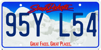 SD license plate 95YL54