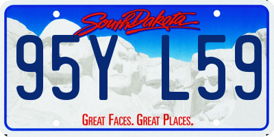 SD license plate 95YL59