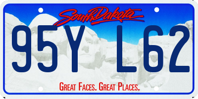 SD license plate 95YL62