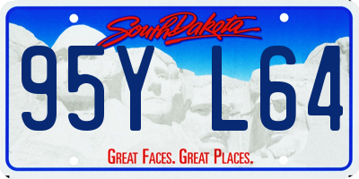 SD license plate 95YL64
