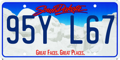 SD license plate 95YL67