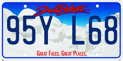 SD license plate 95YL68