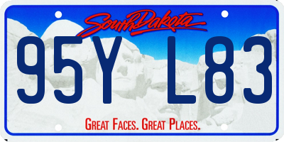 SD license plate 95YL83