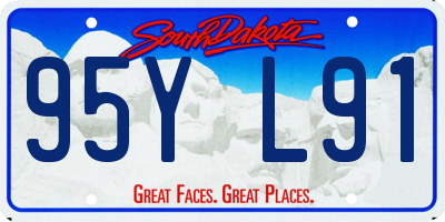 SD license plate 95YL91