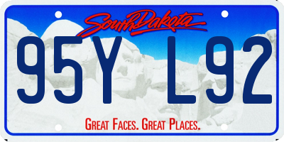 SD license plate 95YL92