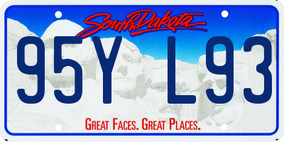 SD license plate 95YL93