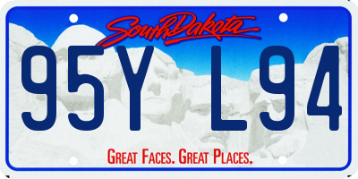 SD license plate 95YL94