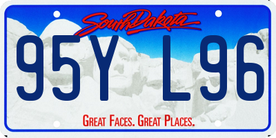 SD license plate 95YL96
