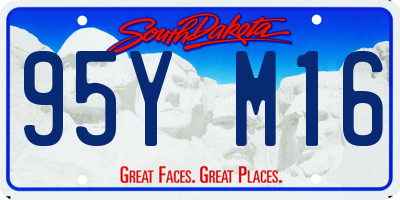 SD license plate 95YM16