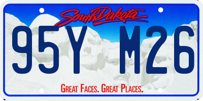 SD license plate 95YM26