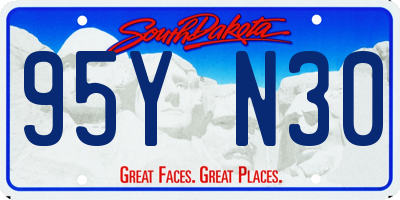 SD license plate 95YN30