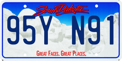 SD license plate 95YN91