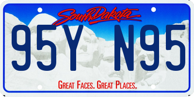 SD license plate 95YN95