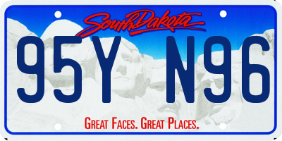 SD license plate 95YN96