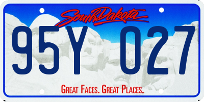 SD license plate 95YO27