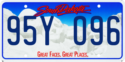 SD license plate 95YO96