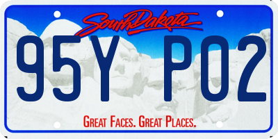 SD license plate 95YP02