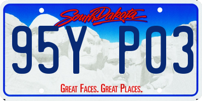 SD license plate 95YP03