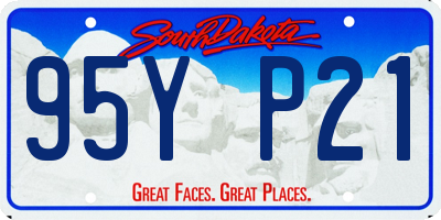 SD license plate 95YP21