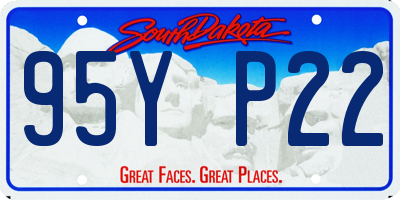 SD license plate 95YP22