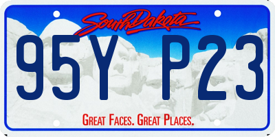 SD license plate 95YP23