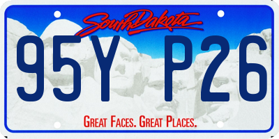 SD license plate 95YP26