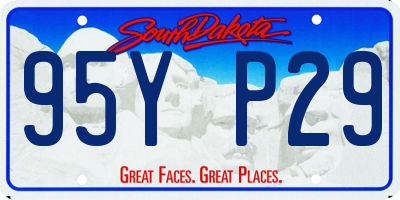 SD license plate 95YP29