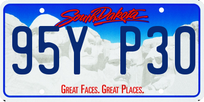 SD license plate 95YP30