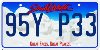 SD license plate 95YP33