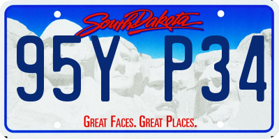 SD license plate 95YP34