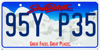 SD license plate 95YP35
