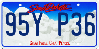 SD license plate 95YP36
