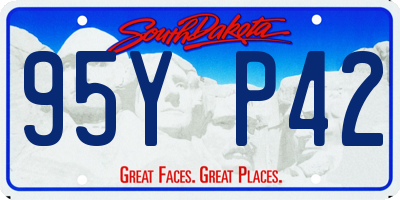 SD license plate 95YP42
