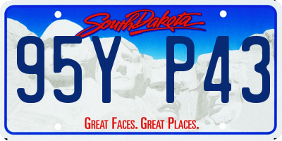 SD license plate 95YP43