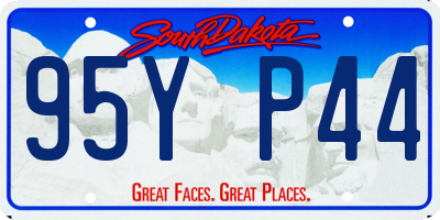 SD license plate 95YP44