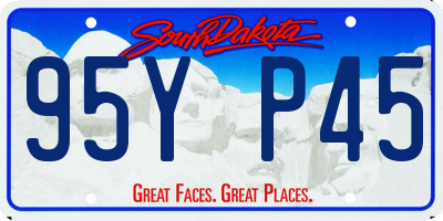 SD license plate 95YP45