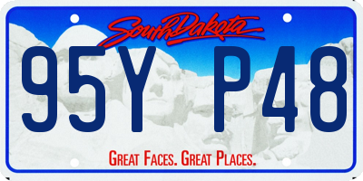 SD license plate 95YP48
