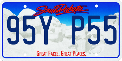 SD license plate 95YP55