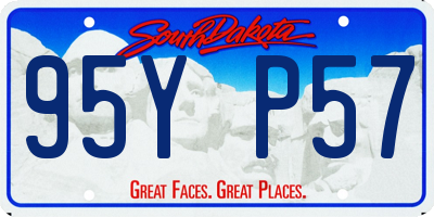 SD license plate 95YP57