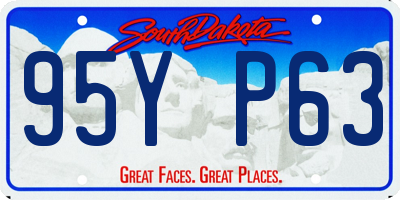 SD license plate 95YP63
