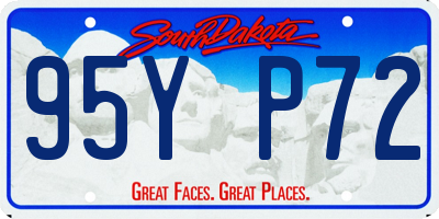 SD license plate 95YP72