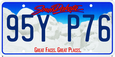 SD license plate 95YP76